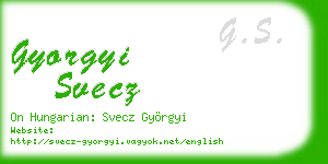 gyorgyi svecz business card
