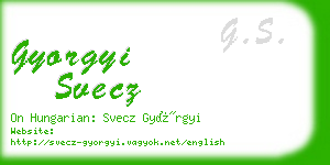 gyorgyi svecz business card